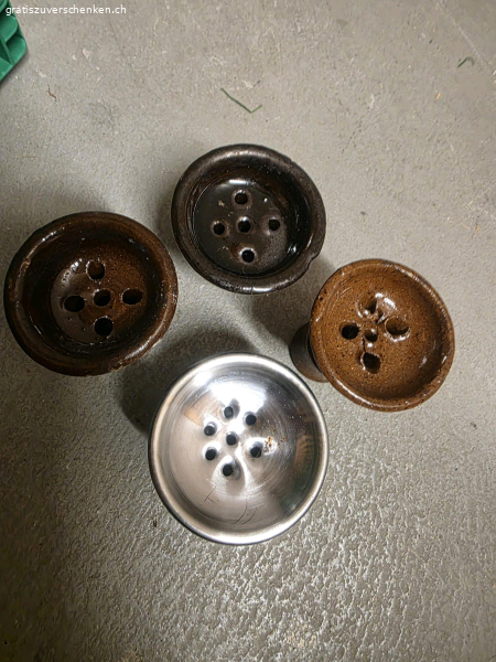 4 Shisha-Köpfe (Tabakköpfe) für Wass