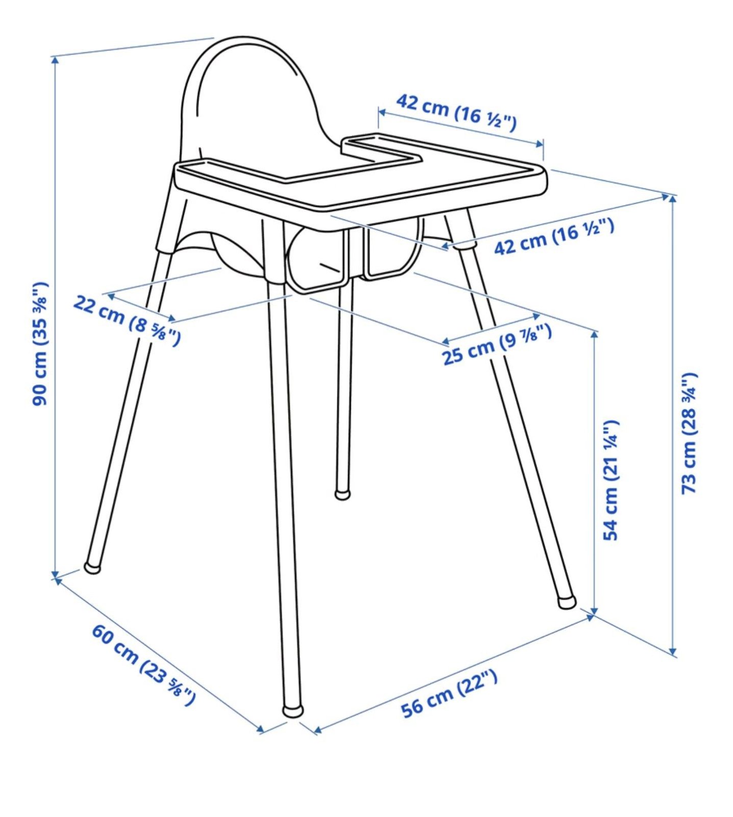 ANTILOP Kinderhochstuhl (ikea). ANTILOP Kinderhochstuhl mit Tablett, weiss/weiss
+
Stützkissen und -bezug
-
Ohne Gürtel 

fast neue wenige Gebrauchsspuren