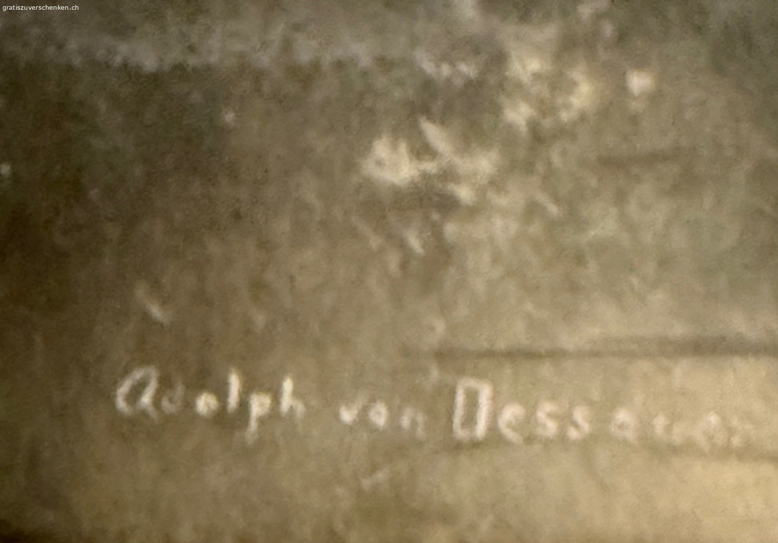 Bild von Adolph von Dessauer. Bild von Adolph von Dessauer ‚Baum am Wasser‘. Schöner eckvergoldeter Rahmen.
ca. 31 x 38 cm.



Muss in Küsnacht ZH abgeholt werden!