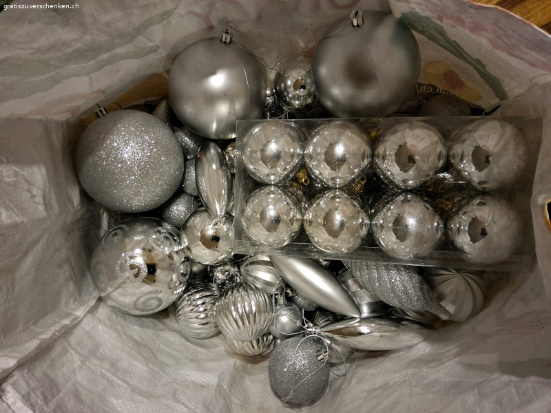 Christbaumkugeln - Silber