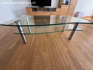 Couch-Tisch mit Glasplatte