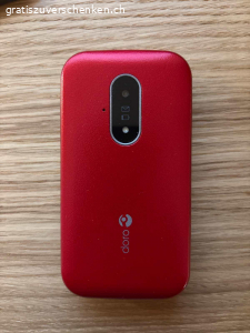 DORO  HANDY. Doro Handy, Modell 6820, Farbe rot, fast nie gebraucht, unlock und unter Garantie bis 01.2028 zu verschenken. Hilfetaste auf der Rückseite