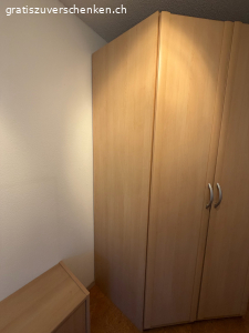 Eckkleiderschrank Holzoptik