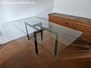ESSTISCH / Glasplatte Beine schwarz