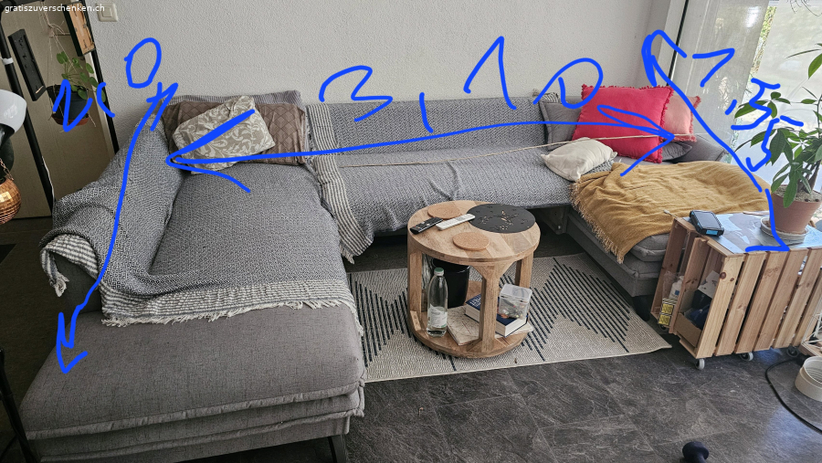 grosse Sofa 2,0-3,10-1.55