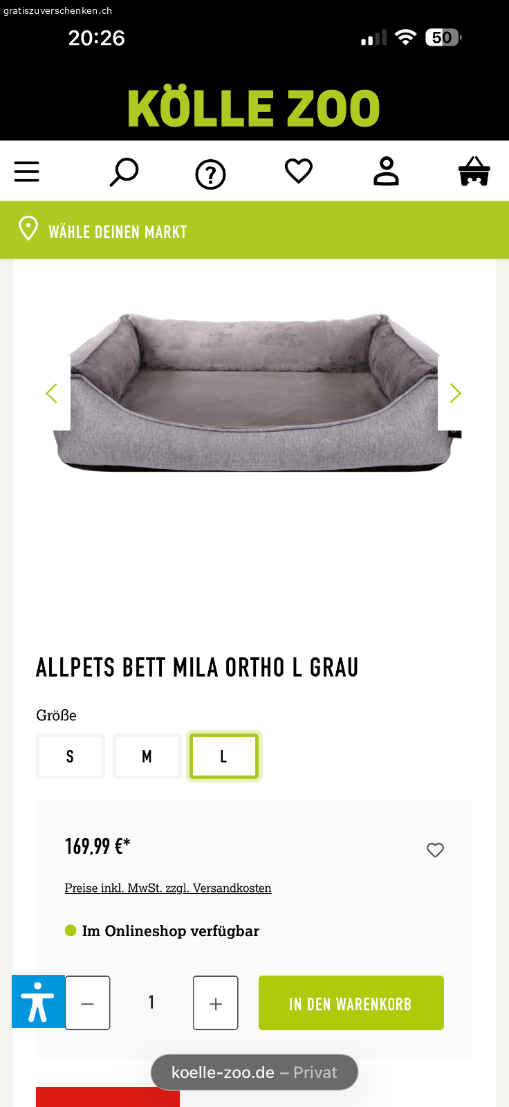 Grosses Hundebett hohe Qualität. Ich verschenke ein hochwertiges orthopädisches Hundebett von einer Tierhandlung gekauft.
Hoher Preis  (nur kurz benutzt) 
Kurz weggeschaut, an einem Ecken aufgerissen.
Kann sehr gut genäht werden.
Das ganze Hundebett frisch gewaschen!
Es ist alles abziehbar (Reisverschluss) waschbar