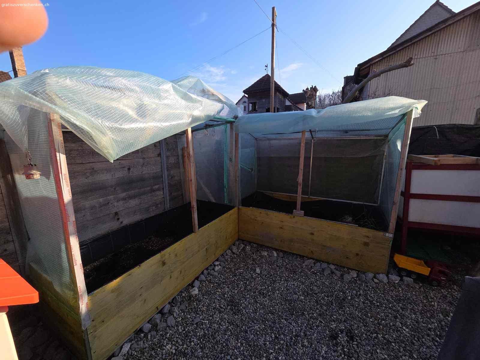 hochbeet. selbst gebautes hochbeet zum verschenken