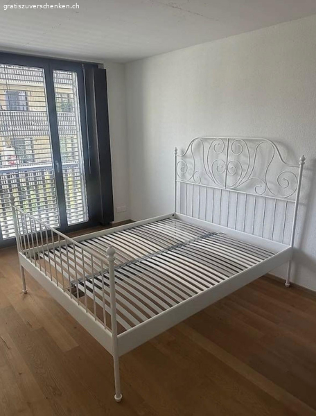 IKEA Bett Leirvik, 160x200, inkl. Federholzrahmem (wie neu)