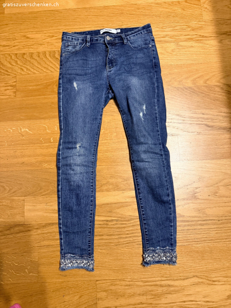 Jeans mit Glitzer Grösse M