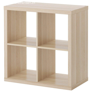 Kallax Regal eiche 77×77 cm. Regal mit 4 Fächern, 77x77cm, eichenfarben, sehr guter Zustand, keine Maken