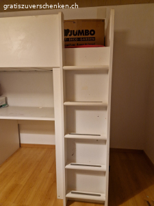Kinder Hochbett mit Pult+Schrank