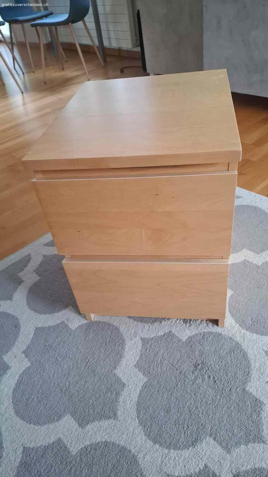 Korpus. Korpus Holz, keine Räder, 2 Schubladen