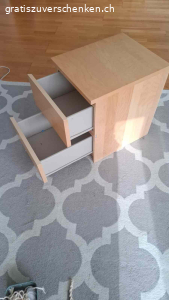 Korpus. Korpus Holz, keine Räder, 2 Schubladen