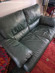 Leder Sofa Couch 2-Sitzer gratis