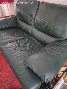 Leder Sofa Couch 2-Sitzer gratis