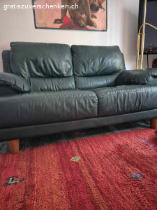 Leder Sofa Couch 2-Sitzer gratis