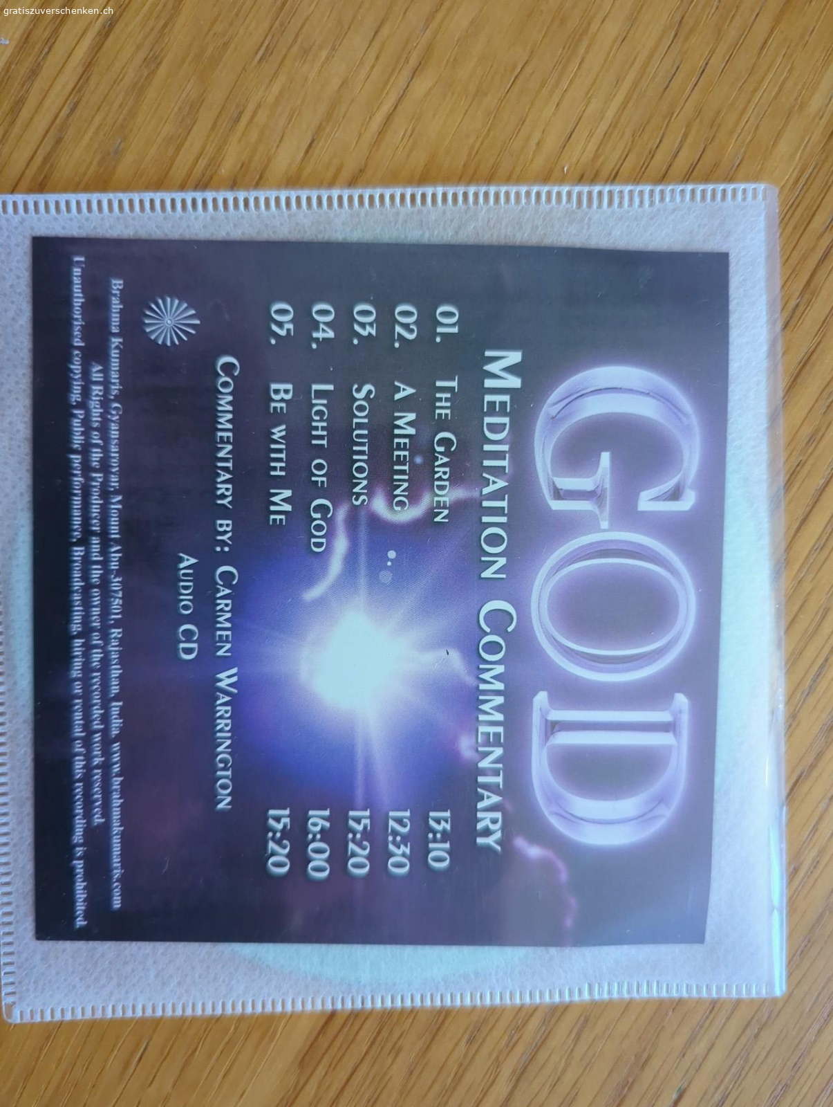 Meditations-CD's. Wunderbare Meditations-Kommentare in Deutsch und Englisch.