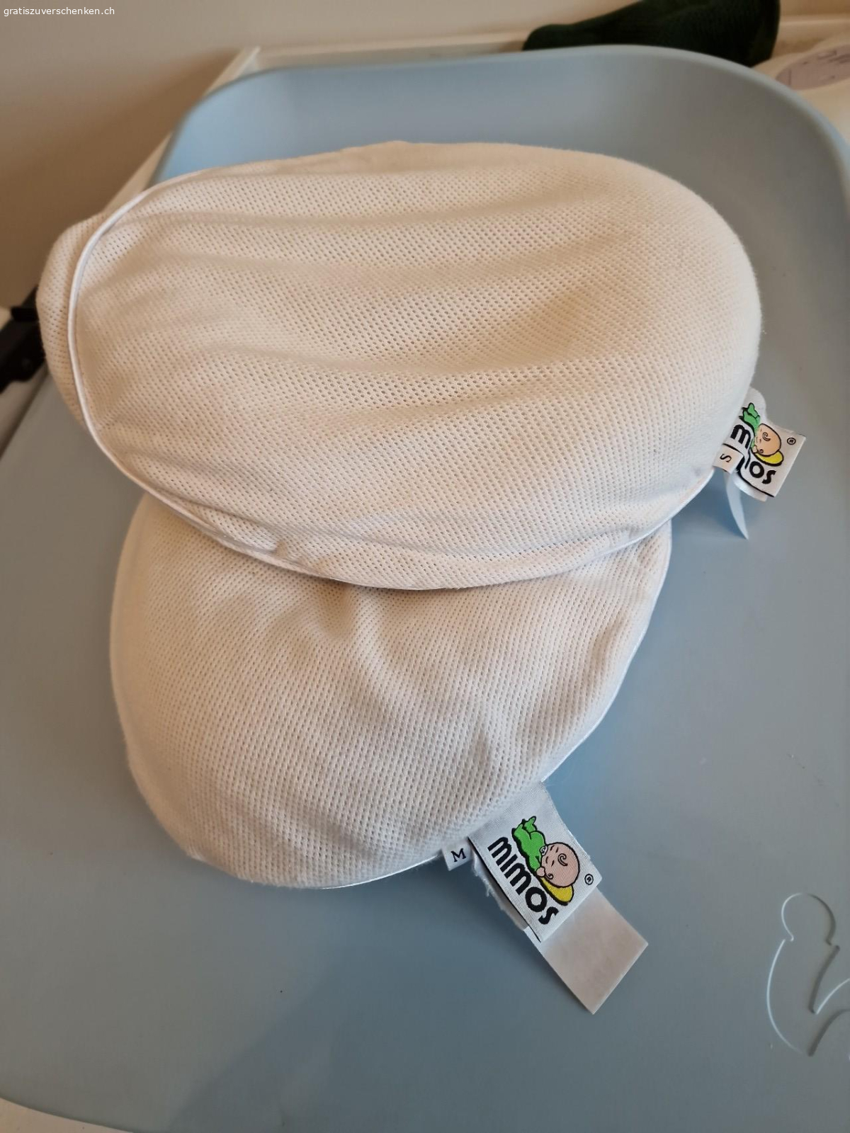 Mimos Babykissen. Babykissen 0-18 Monate für Kimderwagen oder die Wiege, zum Verhindern eines Plattkopfs