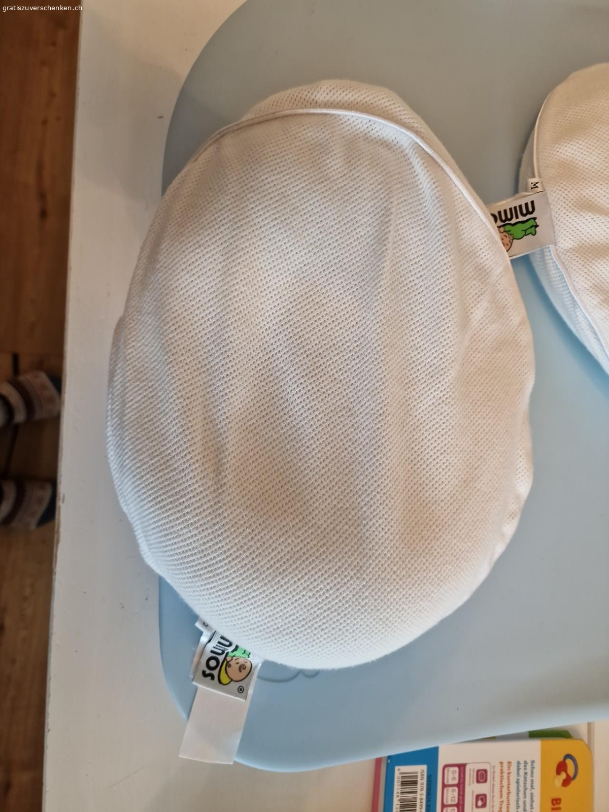 Mimos Babykissen. Babykissen 0-18 Monate für Kimderwagen oder die Wiege, zum Verhindern eines Plattkopfs