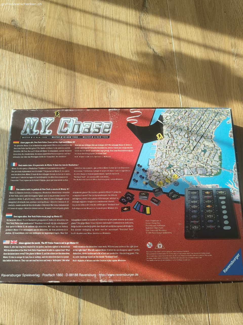 N.Y. Chase. Spiel abzugeben.