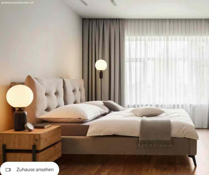 Polsterbett 180x200 Cm, "dreamy", Hellgrau