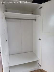 Schrank, 3 Türen, IKEA, weiss, gratis