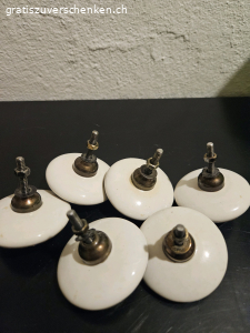 Schrankknöpfe Porzellan 6stk