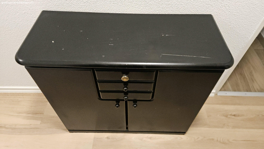 schwarzes Sideboard