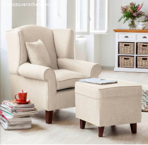 Sessel mit Hocker