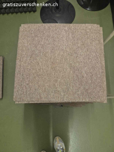 Teppichfliesen 50x50cm gratis zum abholen. Beige Teppichflesen, 50x50cm, 120Stk = 30m2
Gebraucht und in gutem Zustand. Geeignet für Bandraum.
