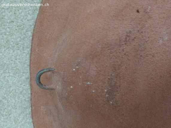 Wand-oder Bodendeko Teller. Dieser hübsche Yin-Yang  Teller misst 48cm um Durchmesser und wiegt ca. 4.5 Kg.
Wahrscheinlich aus Ton gefertigt, bin mir nicht sicher. 
Kann gerne abgeholt werden