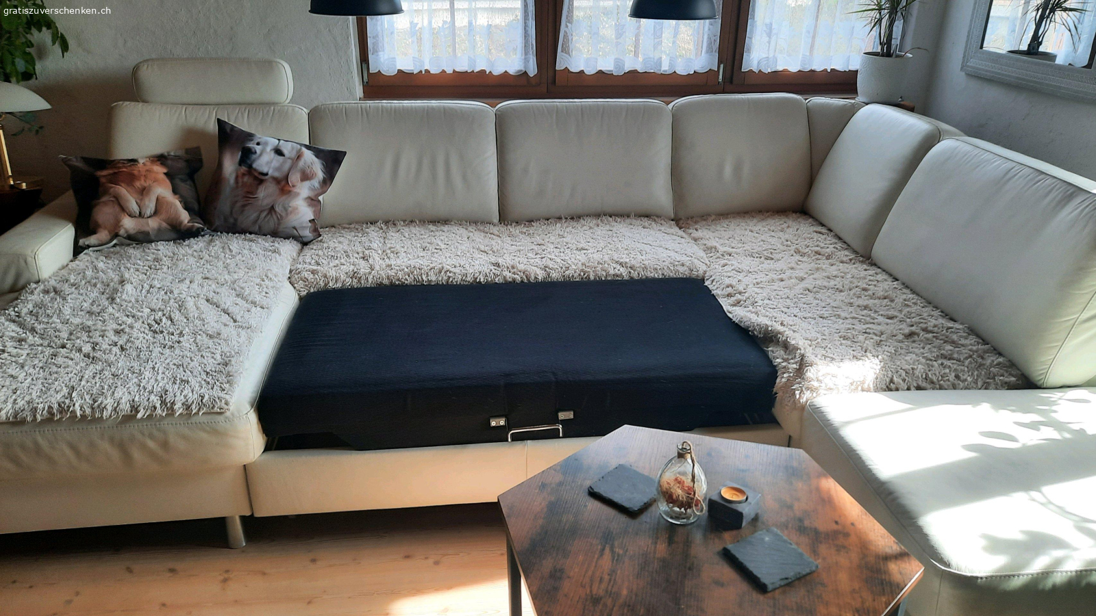 Wohnlandschaft mit Bettfunktion. wohnlandschaft  mit Bettfunktion  Leder