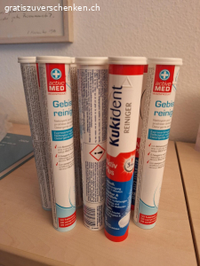 Zum Basteln.. Kukidentröhrli mit Deckel und Bastelidee